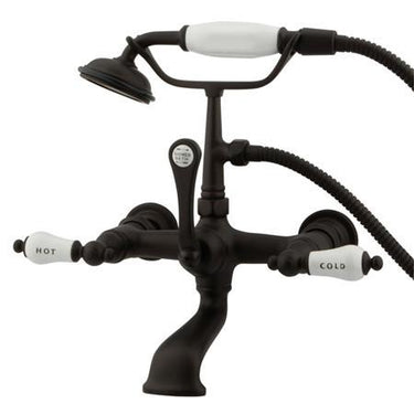 Kingston Brass Vintage Wall Mount Clawfoot Tub Filler with Hand Shower Clawfoot Tub Filler Kingston Brass